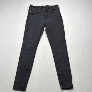 KanCan size 5 or 26 Black Skinny Jeans with Tapered Fit and Denim Texture denim